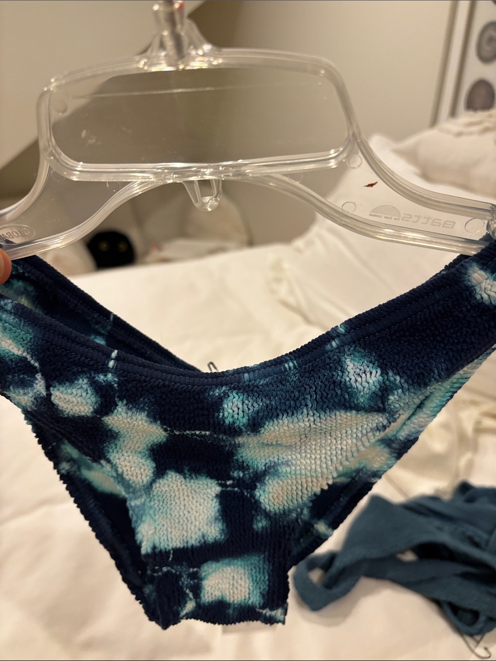 NWT Bound by bond-eye Blue & White Tie-Dye Bandeau Bikini - Picture 6 of 6